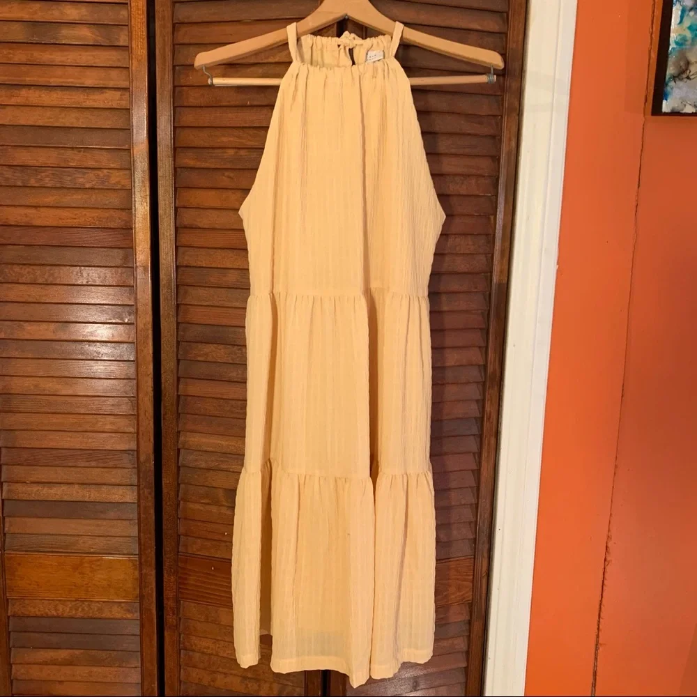 A New Day yellow halter swing dress - Picture 3 of 14